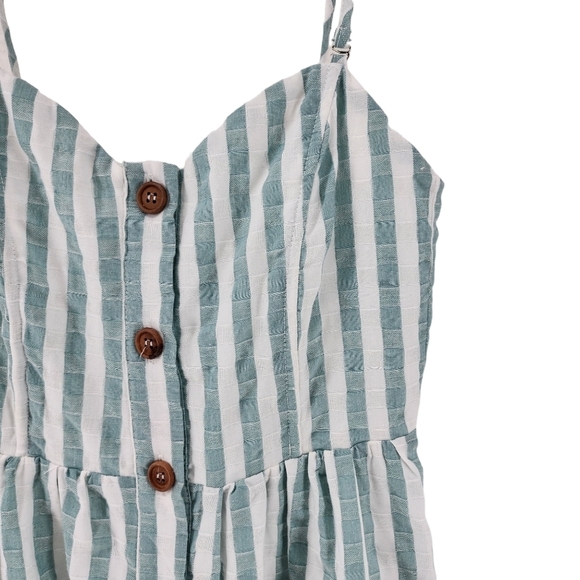 COPY - Luca And Grae Women's Sea Green Sing To Me Button Up Mini Dress - S - Picture 3 of 7